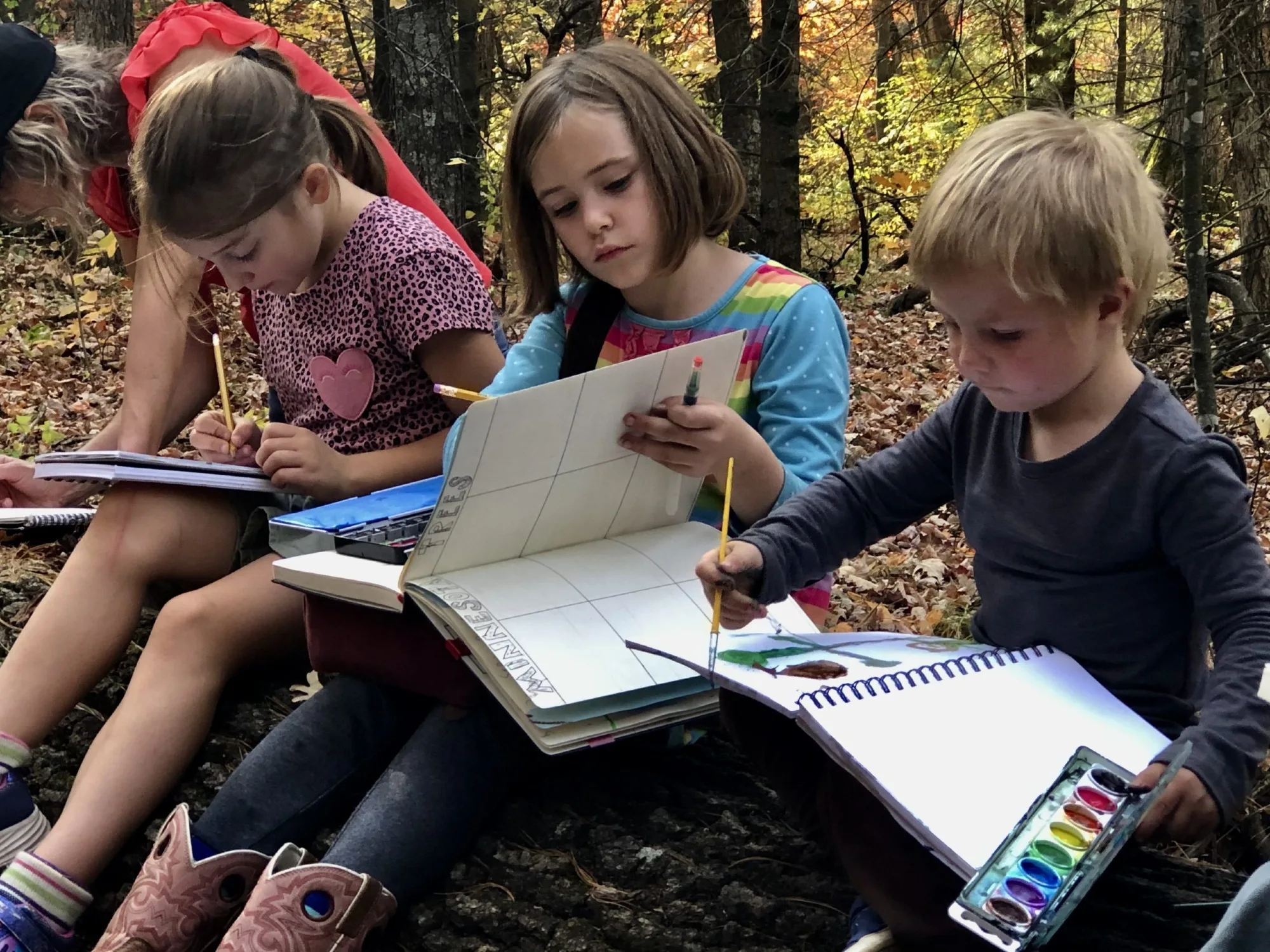 Children working in the classroom